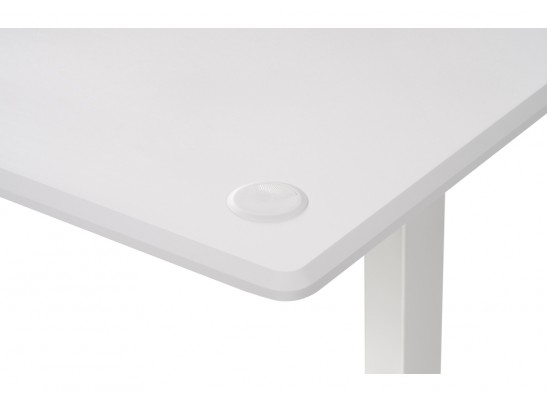 Компьютерный стол Маркос с механизмом подъема 120х75х75 белая шагрень / белый в Набережных Челнах