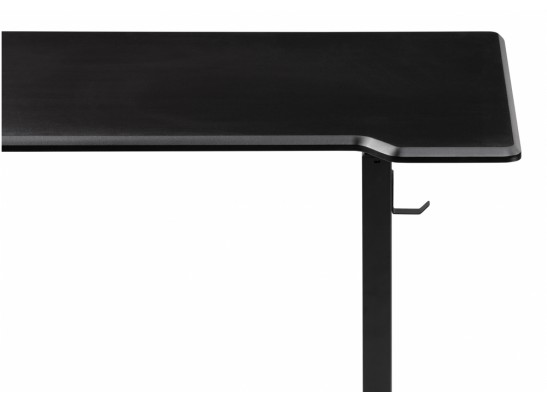 Компьютерный стол Маркос с механизмом подъема 140х80х75 черный / шагрень черная в Набережных Челнах