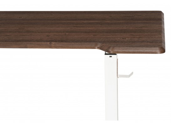 Компьютерный стол Маркос с механизмом подъема 140х80х75 орех кантри / белый в Набережных Челнах