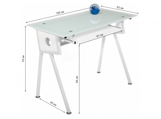 Компьютерный стол Rubin white в Набережных Челнах