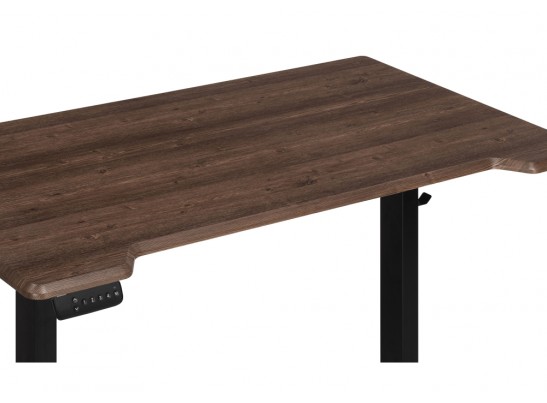 Компьютерный стол Маркос с механизмом подъема 120х75х75 черный / орех кантри в Набережных Челнах