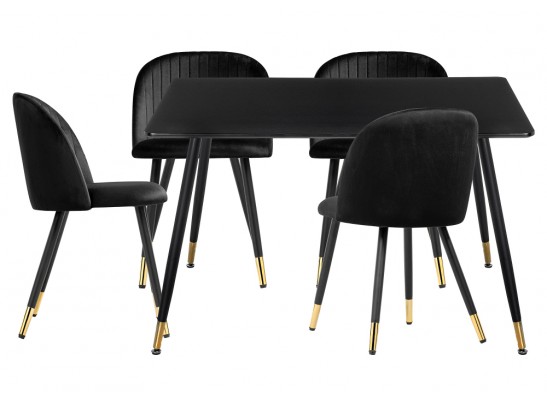 Обеденная группа Миано black / gold в Набережных Челнах