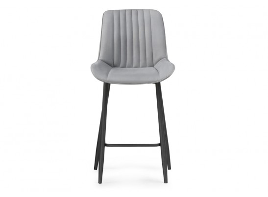 Полубарный стул Седа велюр светло-серый / черный в Набережных Челнах