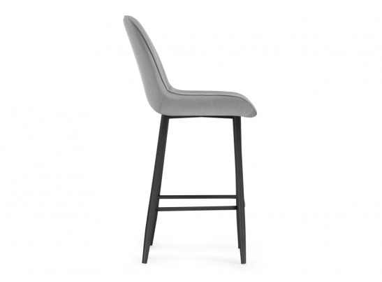 Полубарный стул Седа велюр светло-серый / черный в Набережных Челнах