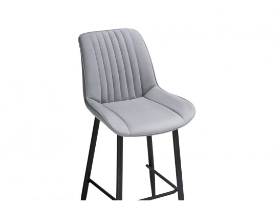 Полубарный стул Седа велюр светло-серый / черный в Набережных Челнах