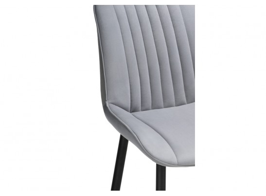 Полубарный стул Седа велюр светло-серый / черный в Набережных Челнах