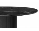 Стеклянный стол Гравент 110 черный мрамор / черная пленка / черный