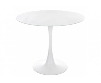 Стеклянный стол Tulip 90 white