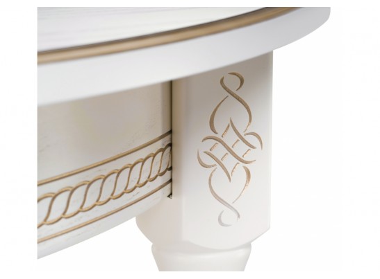 Стол Авилла молочный / золото в Набережных Челнах