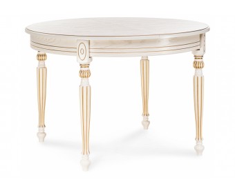 Стол Брейзер молочный / золото