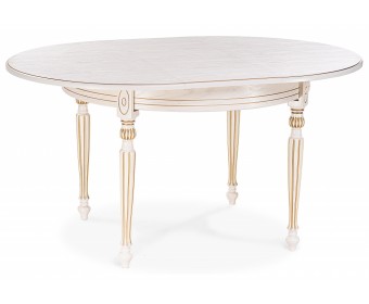 Стол Брейзер молочный / золото