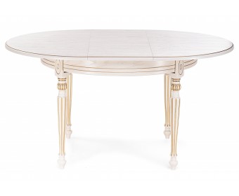 Стол Брейзер молочный / золото