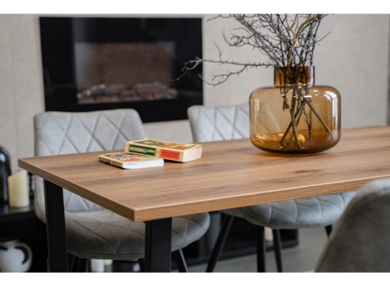 Деревянный стол Лота Лофт 120x75 дуб крафт табачный / черный матовый в Набережных Челнах