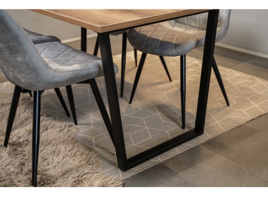 Деревянный стол Лота Лофт 120x75 дуб крафт табачный / черный матовый в Набережных Челнах