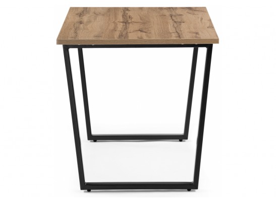 Деревянный стол Лота Лофт 140х80 черный матовый / дуб крафт золотой в Набережных Челнах