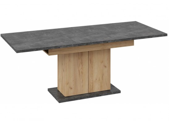 Стол на тумбе Детройт Тип 1 дуб крафт золотой / ателье темное в Набережных Челнах