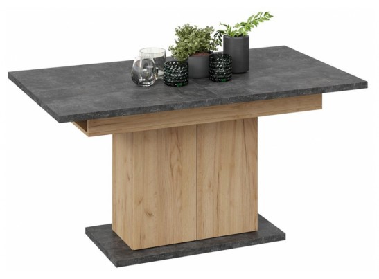 Стол на тумбе Детройт Тип 1 дуб крафт золотой / ателье темное в Набережных Челнах