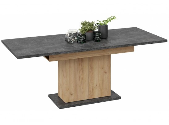 Стол на тумбе Детройт Тип 1 дуб крафт золотой / ателье темное в Набережных Челнах