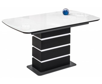 Стол на тумбе Фернан 140(180)х80х76 венге / белый