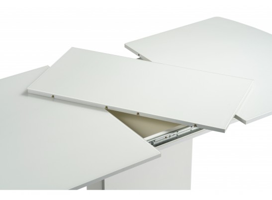 Стол на тумбе Палмер 120 белый / белое стекло в Набережных Челнах