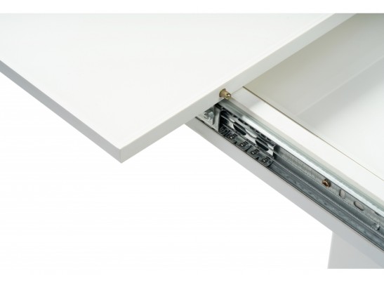 Стол на тумбе Палмер 120 белый / белое стекло в Набережных Челнах