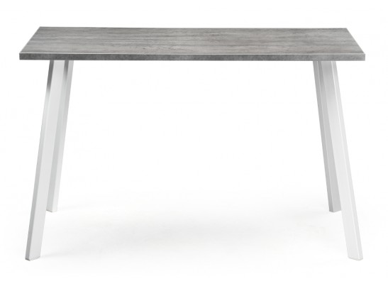 Деревянный стол Тринити Лофт 140х80 бетон светлый / белый матовый в Набережных Челнах