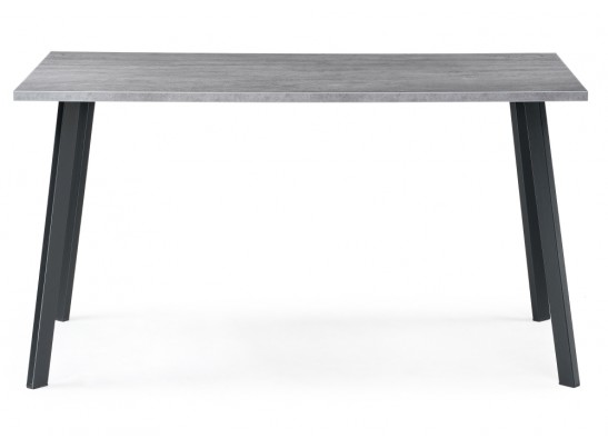 Деревянный стол Тринити Лофт 140х80 бетон светлый / черный матовый в Набережных Челнах