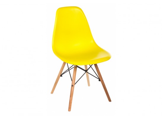 Стул Eames PC-015 желтый ножки дерево в Набережных Челнах