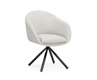 Стул на металлокаркасе Бартон 1 ткань мадера 2 / черный матовый