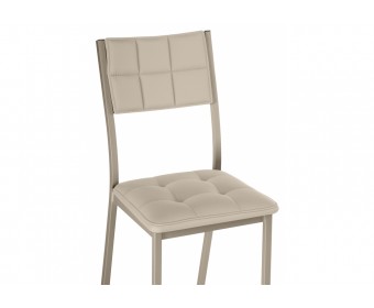 Стул на металлокаркасе Бекал микровелюр катания хумус / капучино