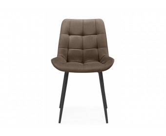 Стул на металлокаркасе Челси К коричневый (zd 233) / черный
