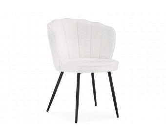 Стул на металлокаркасе Coral white / black