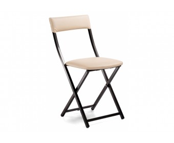 Стул на металлокаркасе Elevis ваниль крап / темный мусс