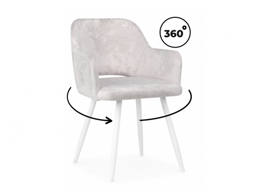 Стул на металлокаркасе Эолин 360 светло-бежевый (simple 011) / белый в Набережных Челнах