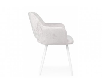 Стул на металлокаркасе Эолин 360 светло-бежевый (simple 011) / белый