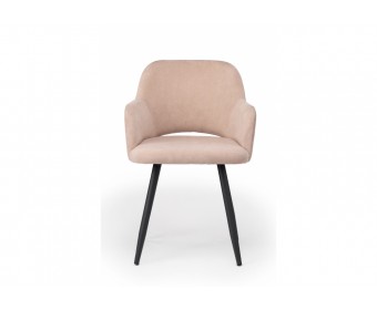 Стул на металлокаркасе Эолин латте (glory 10) / черный