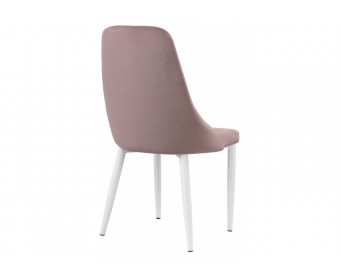 Стул на металлокаркасе Kora white / light purple