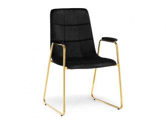 Стул на металлокаркасе Lana black / gold в Набережных Челнах
