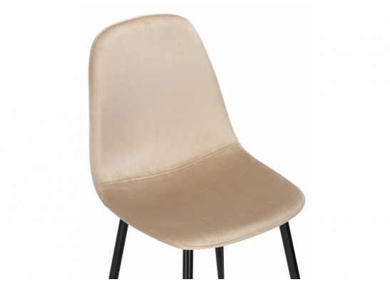 Стул на металлокаркасе Lilu dark beige / black в Набережных Челнах