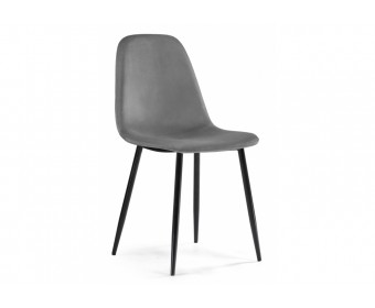 Стул на металлокаркасе Lilu dark grey / black
