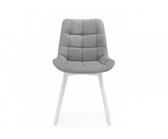 Стулья на металлокаркасе Челси 360 светло-серый (ZD 960) / белый