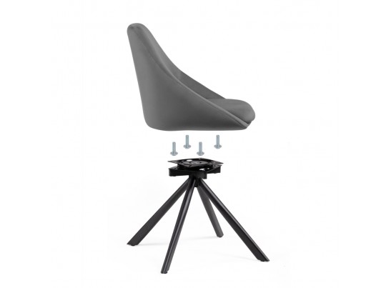 Стул на металлокаркасе Окленд крутящийся горчичный / черный в Набережных Челнах