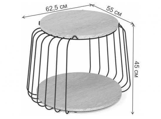 Журнальный столик Sheffilton SHT-CT70 харро / антрацит в Набережных Челнах