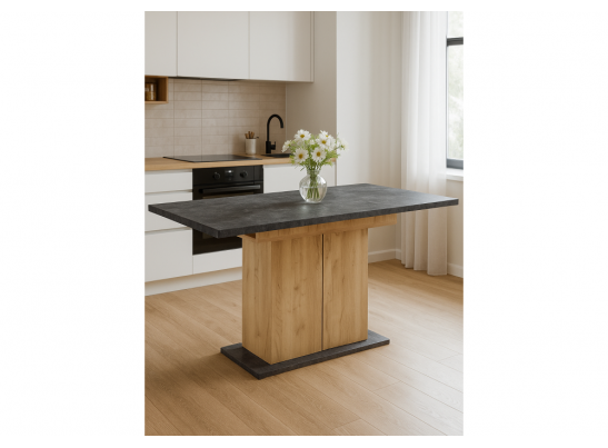 Деревянный стол Carla крафт золотой / цемент темный в Набережных Челнах