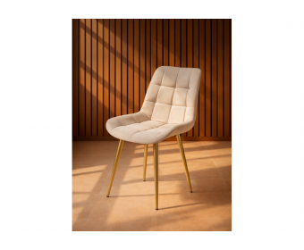 Стул на металлокаркасе Челси К бежевый (zd 210) / золотой