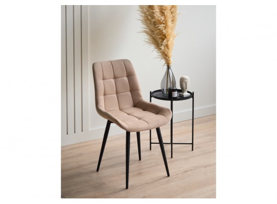 Стул на металлокаркасе Челси К бежевый (zd 210) / черный в Набережных Челнах