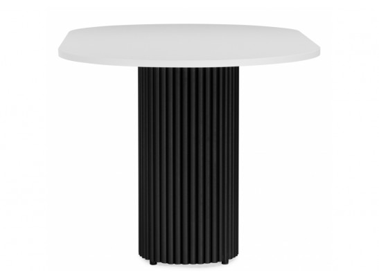 Деревянный стол Барон О 200 х 90 белая пленка шагрень / черный в Набережных Челнах