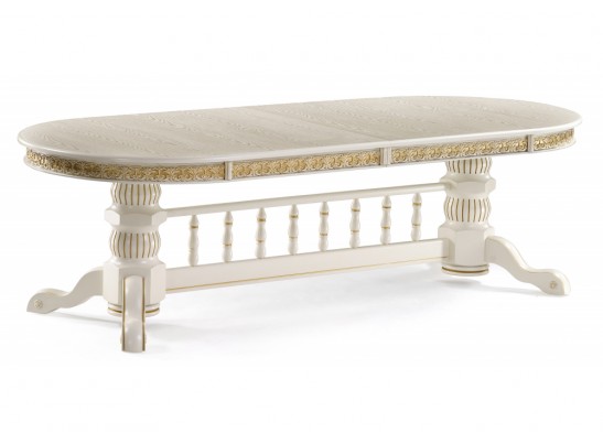 Деревянный стол Кассиль крем / золотая патина в Набережных Челнах