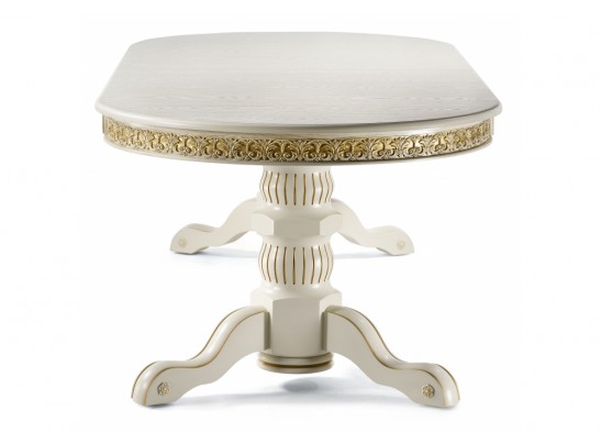 Деревянный стол Кассиль крем / золотая патина в Набережных Челнах