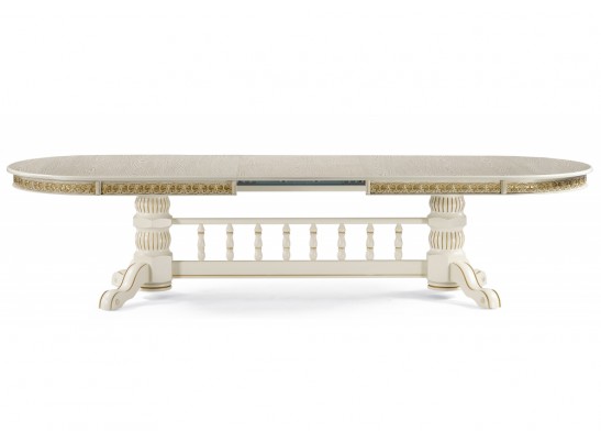 Деревянный стол Кассиль крем / золотая патина в Набережных Челнах